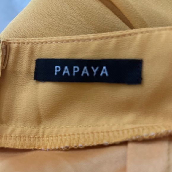 Papaya Mustard V-Neck Maxi Jumpsuit with Waist Tie - Picture 2 of 10